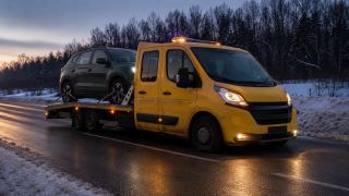 Pomoc drogowa nocą na poboczu – dowóz paliwa Tczew