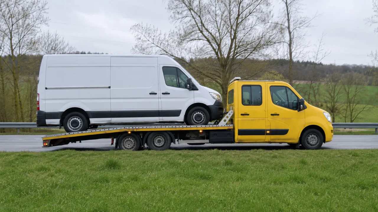 Transport busa dostawczego na lawecie – ANDI-HOL Tczew